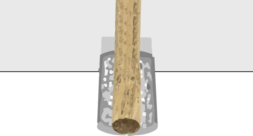 Como colocar postes de madera 2