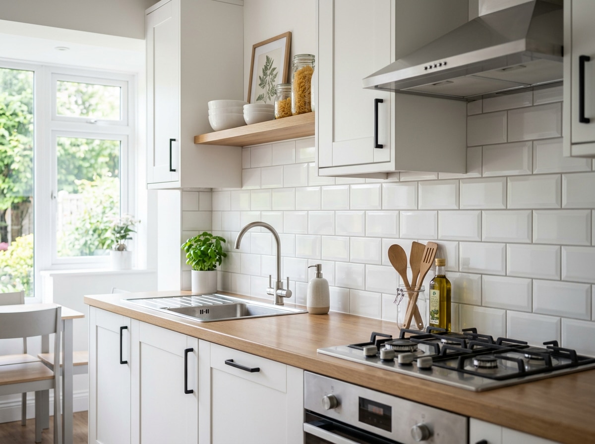 Azulejos de cocina renovados con limpieza profunda y juntas blancas